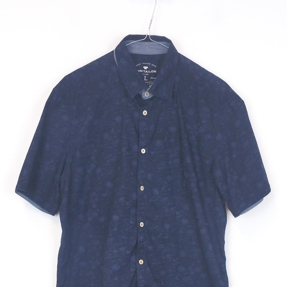 VIN-SHI-35276 Vintage πουκάμισο βαμβακερό hawaiian style L