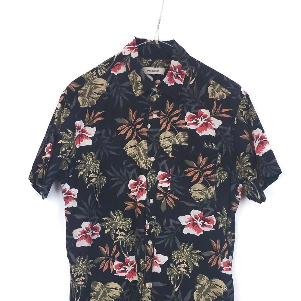 VIN-SHI-35278 Vintage πουκάμισο βαμβακερό hawaiian style M