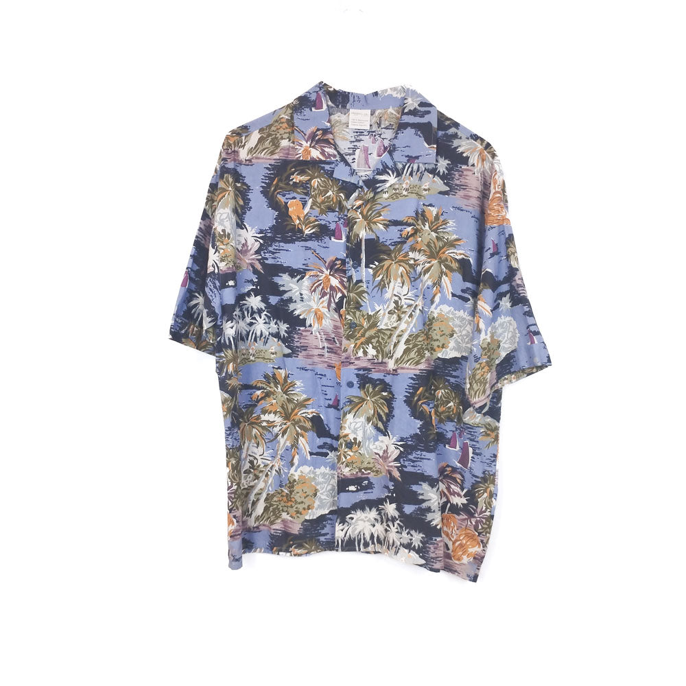 VIN-SHI-35282 Vintage πουκάμισο βαμβακερό hawaiian style XL