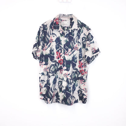 VIN-SHI-35283 Vintage πουκάμισο βαμβακερό hawaiian style 2XL