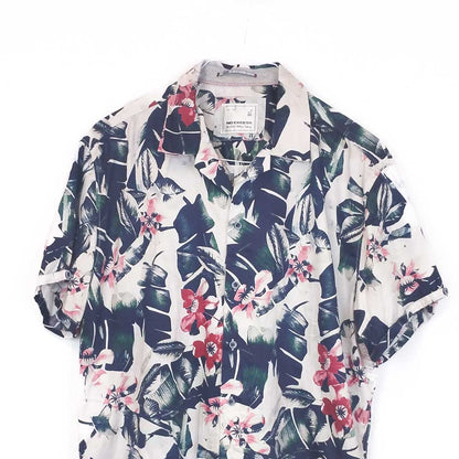 VIN-SHI-35283 Vintage πουκάμισο βαμβακερό hawaiian style 2XL