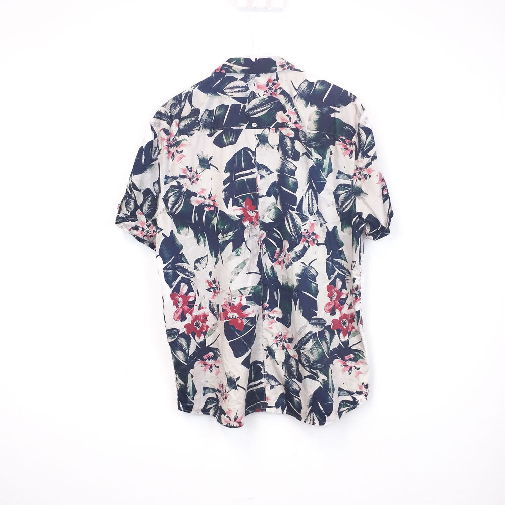 VIN-SHI-35283 Vintage πουκάμισο βαμβακερό hawaiian style 2XL