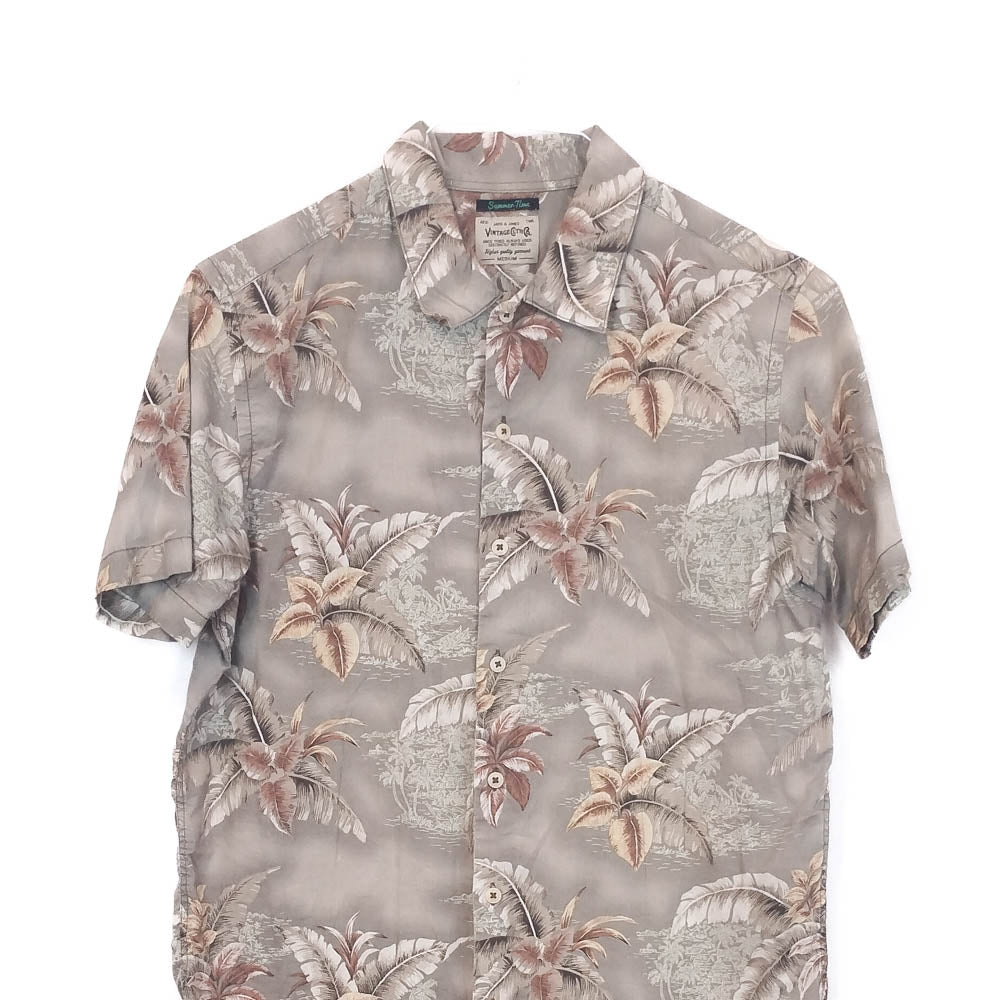 VIN-SHI-35284 Vintage πουκάμισο βαμβακερό hawaiian style M