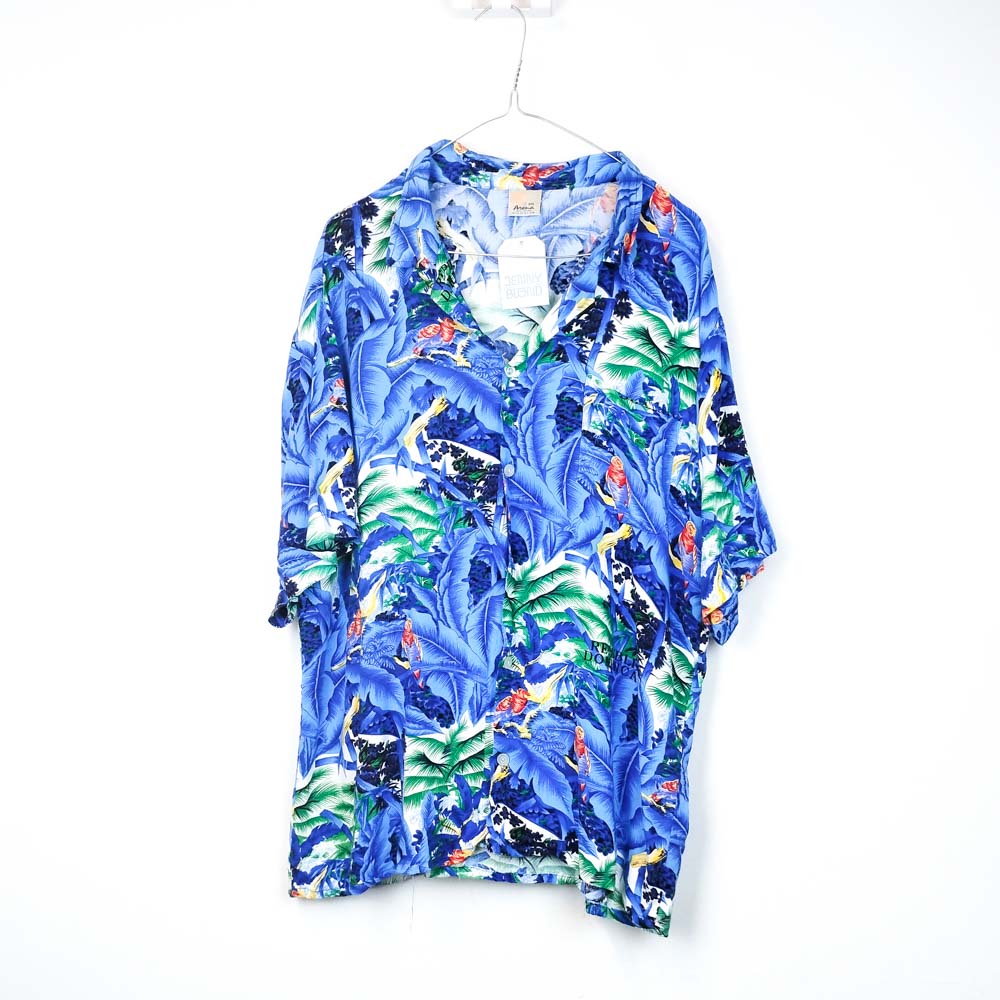 VIN-SHI-31511 Vintage πουκάμισο Hawaiian print 2XL