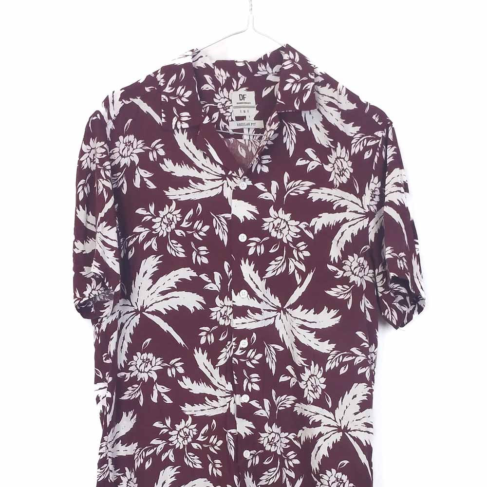 VIN-SHI-35244 Vintage πουκάμισο βισκόζη hawaiian style S