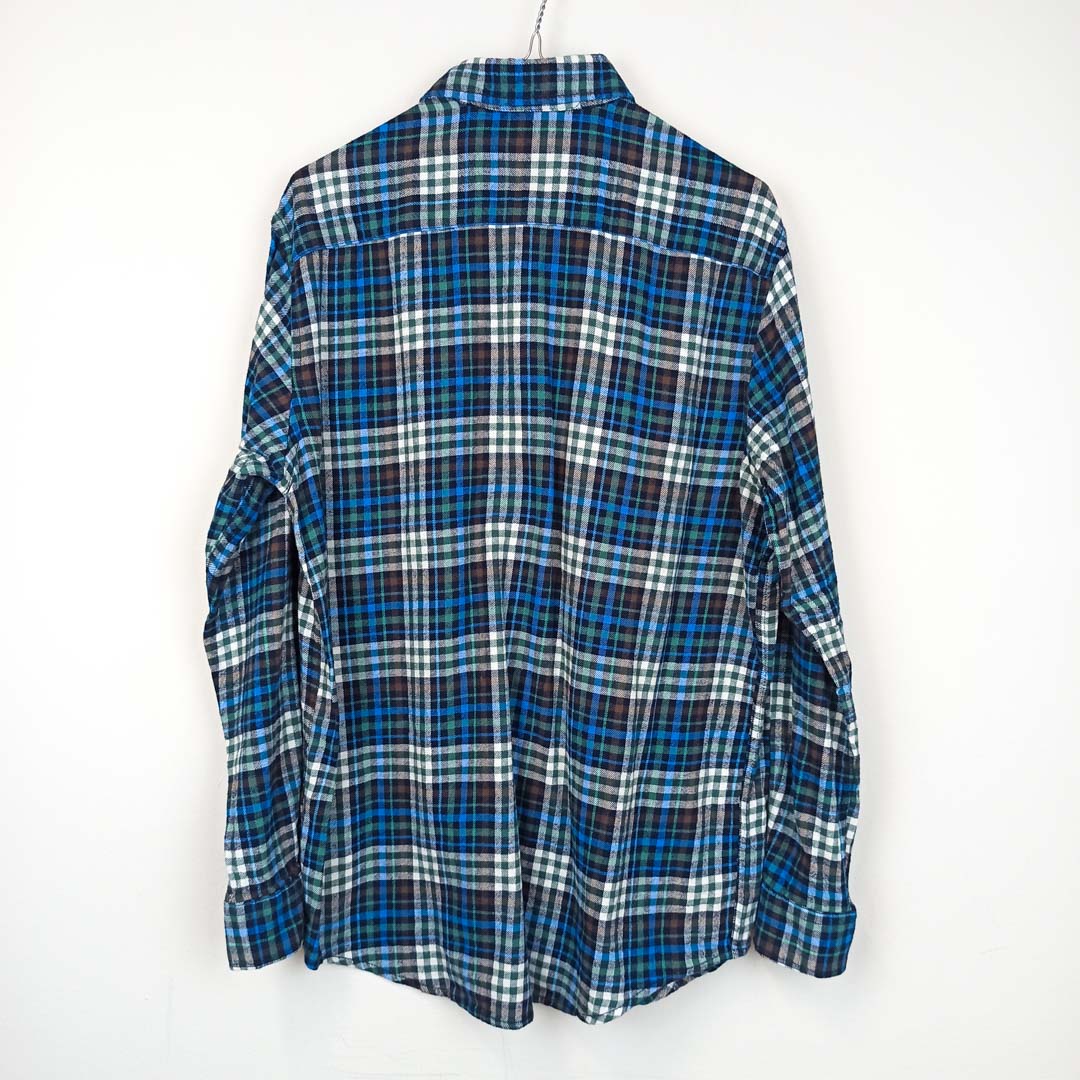 VIN-SHI-24847 Vintage πουκάμισο flannel καρό S-M