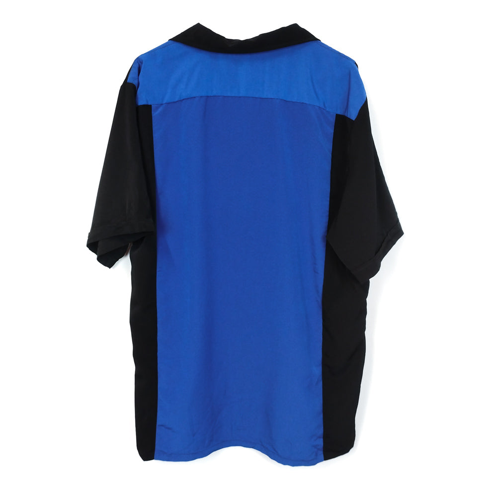 VIN-SHI-27146 Vintage πουκάμισο μαύρο-μπλε 3XL