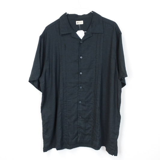 VIN-SHI-27145 Vintage πουκάμισο μαύρο 2XL