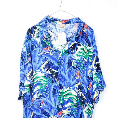 VIN-SHI-31511 Vintage πουκάμισο Hawaiian print 2XL