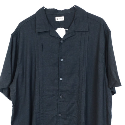 VIN-SHI-27145 Vintage πουκάμισο μαύρο 2XL