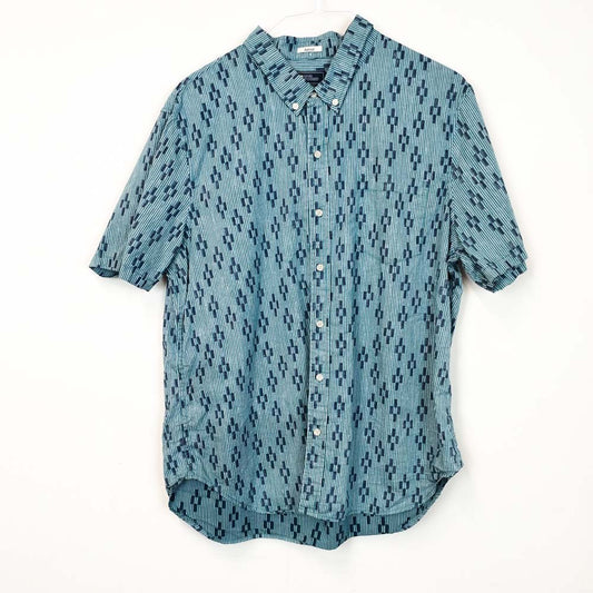 VIN-SHI-27144 Vintage πουκάμισο crazy pattern XL