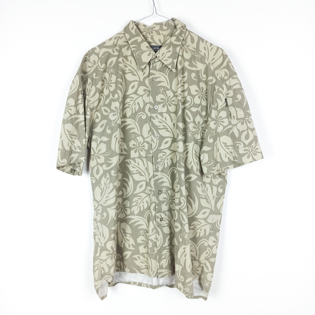 VIN-SHI-25335 Vintage πουκάμισο hawaiian pattern Camel Active M