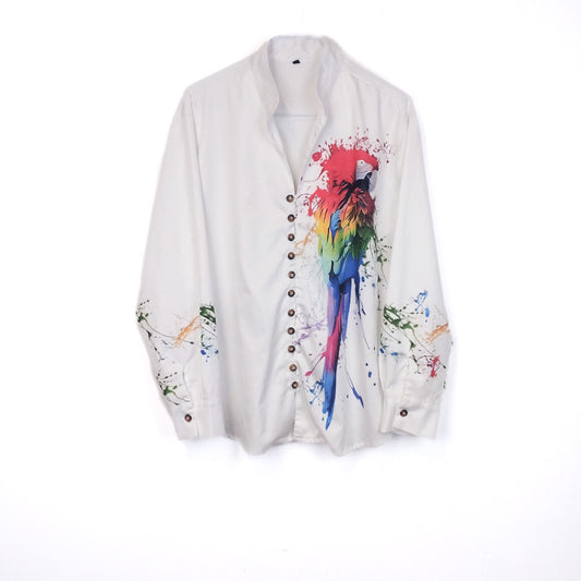 VIN-SHI-35247 Vintage πουκάμισο crazy pattern XL