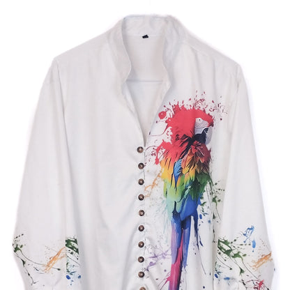 VIN-SHI-35247 Vintage πουκάμισο crazy pattern XL