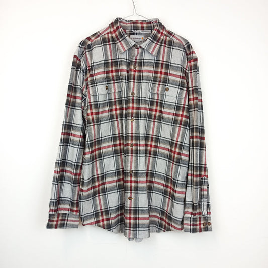 VIN-SHI-24845 Vintage πουκάμισο flannel καρό Carhartt L