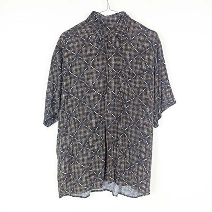 VIN-SHI-25338 Vintage πουκάμισο crazy pattern 90s M