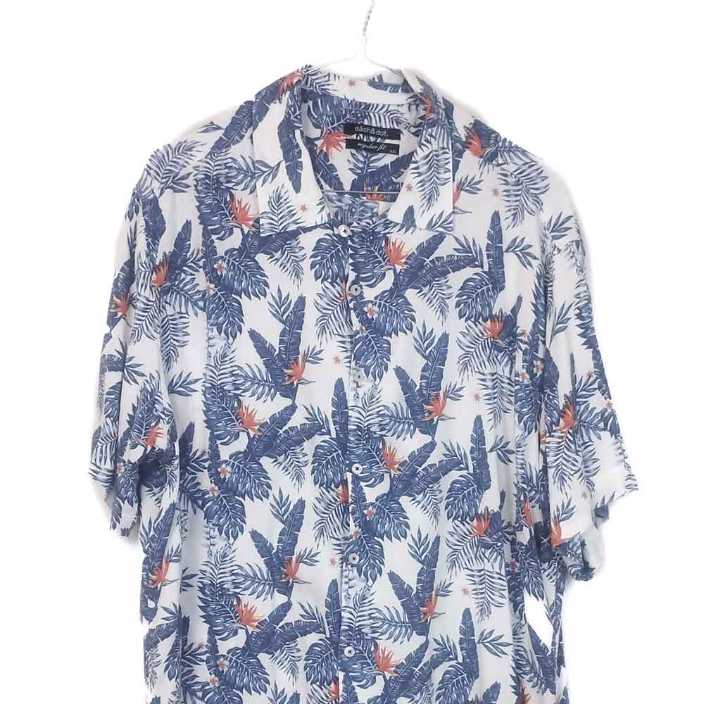 VIN-SHI-35240 Vintage πουκάμισο βισκόζη hawaiian style 2XL