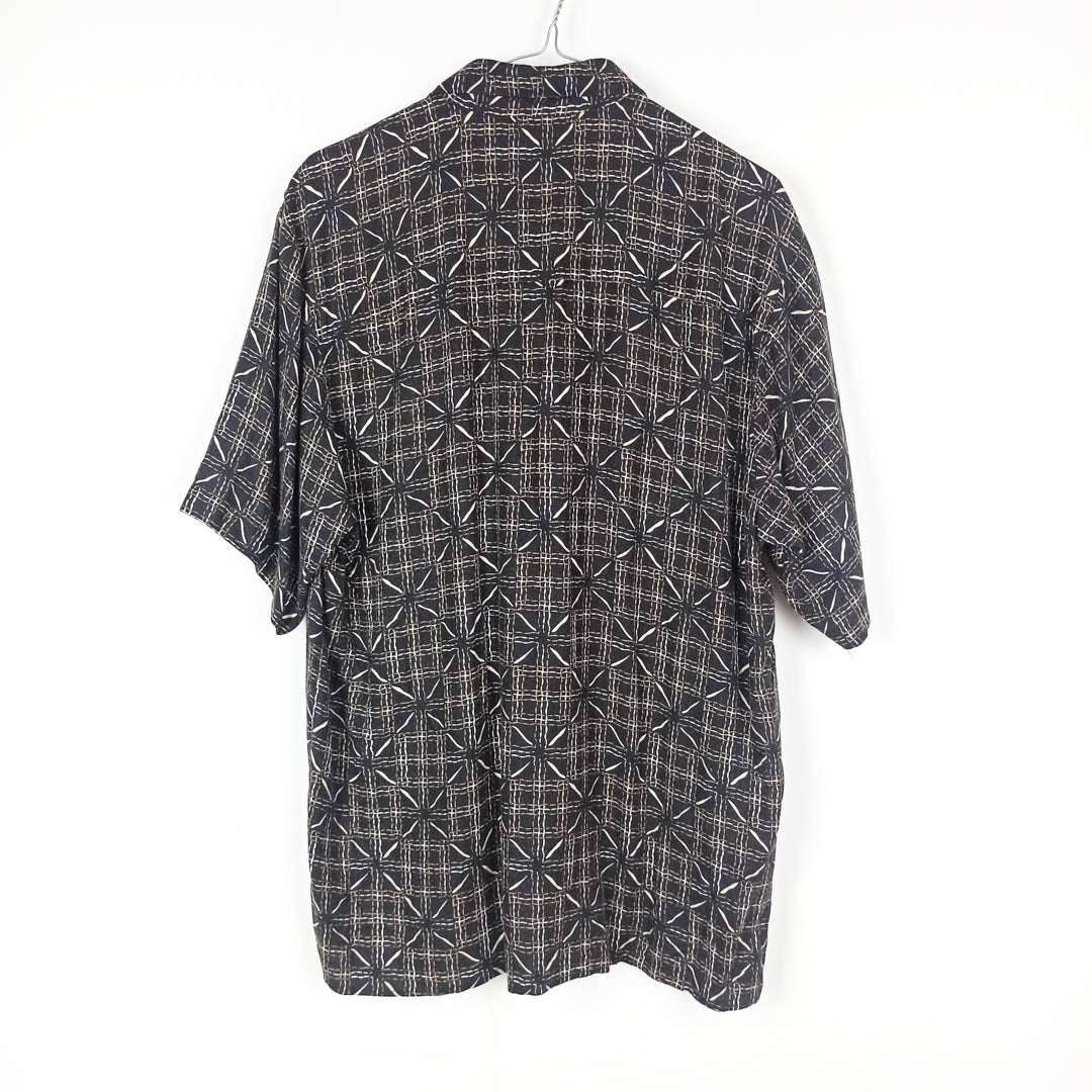 VIN-SHI-25348 Vintage πουκάμισο crazy pattern 90s M