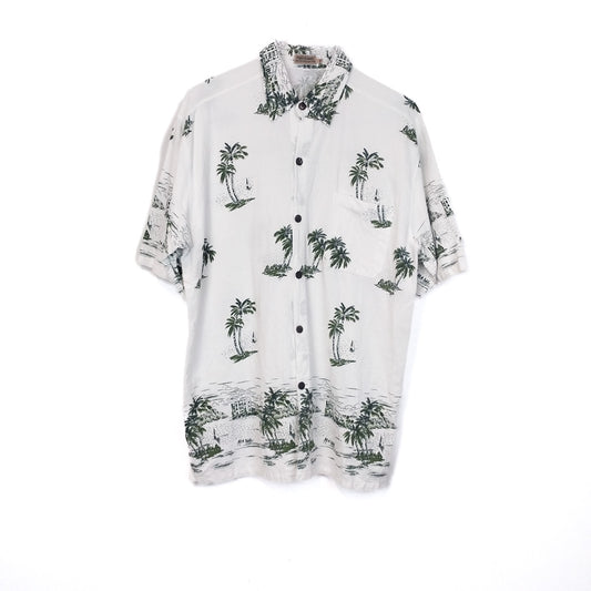 VIN-SHI-35249 Vintage πουκάμισο βαμβακερό hawaiian style XL