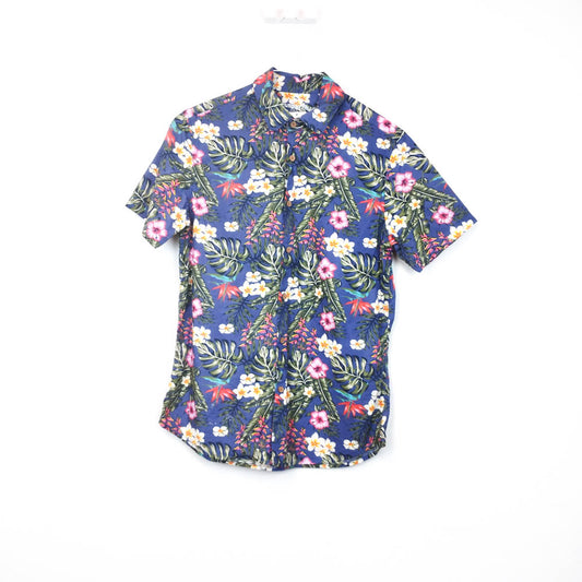 VIN-SHI-31549 Vintage πουκάμισο Hawaiian print S