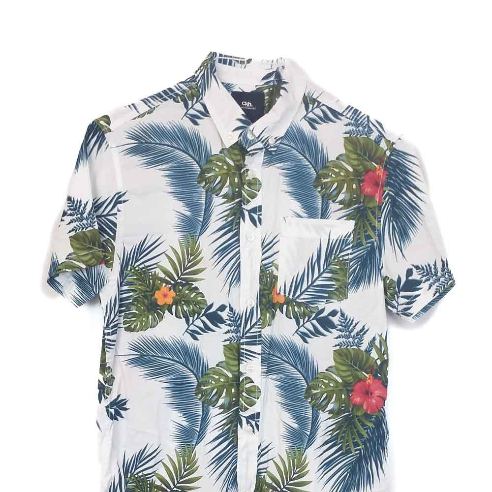 VIN-SHI-35253 Vintage πουκάμισο βαμβακερό hawaiian style XS