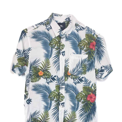 VIN-SHI-35253 Vintage πουκάμισο βαμβακερό hawaiian style XS