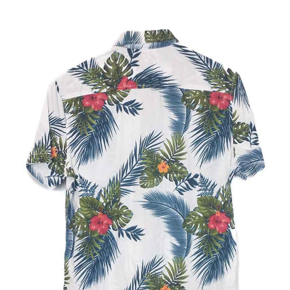 VIN-SHI-35253 Vintage πουκάμισο βαμβακερό hawaiian style XS