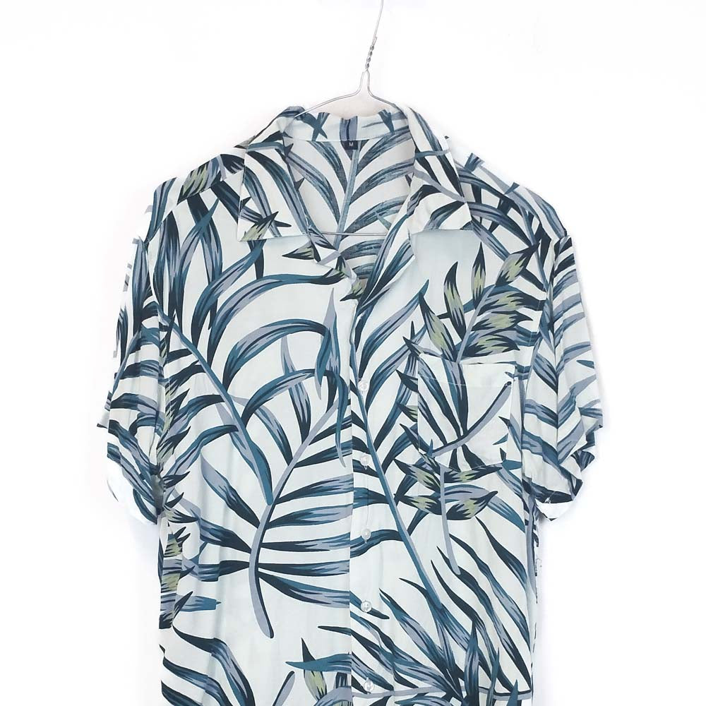 VIN-SHI-35254 Vintage πουκάμισο βισκόζη hawaiian style S