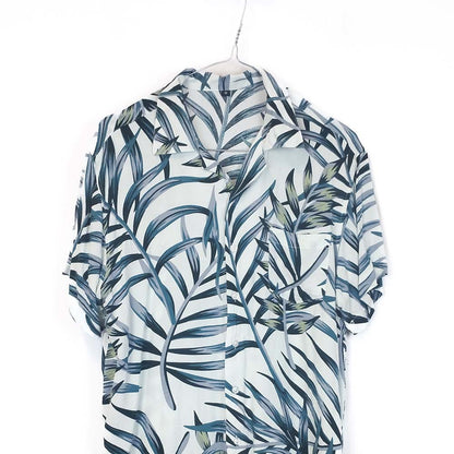 VIN-SHI-35254 Vintage πουκάμισο βισκόζη hawaiian style S