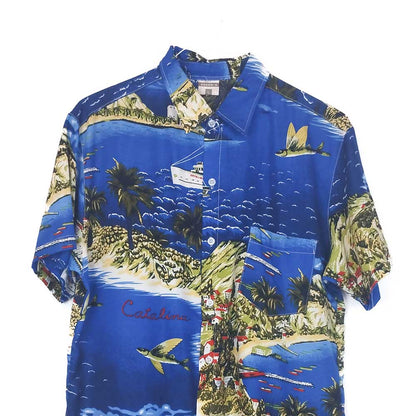 VIN-SHI-35255 Vintage πουκάμισο crazy pattern L