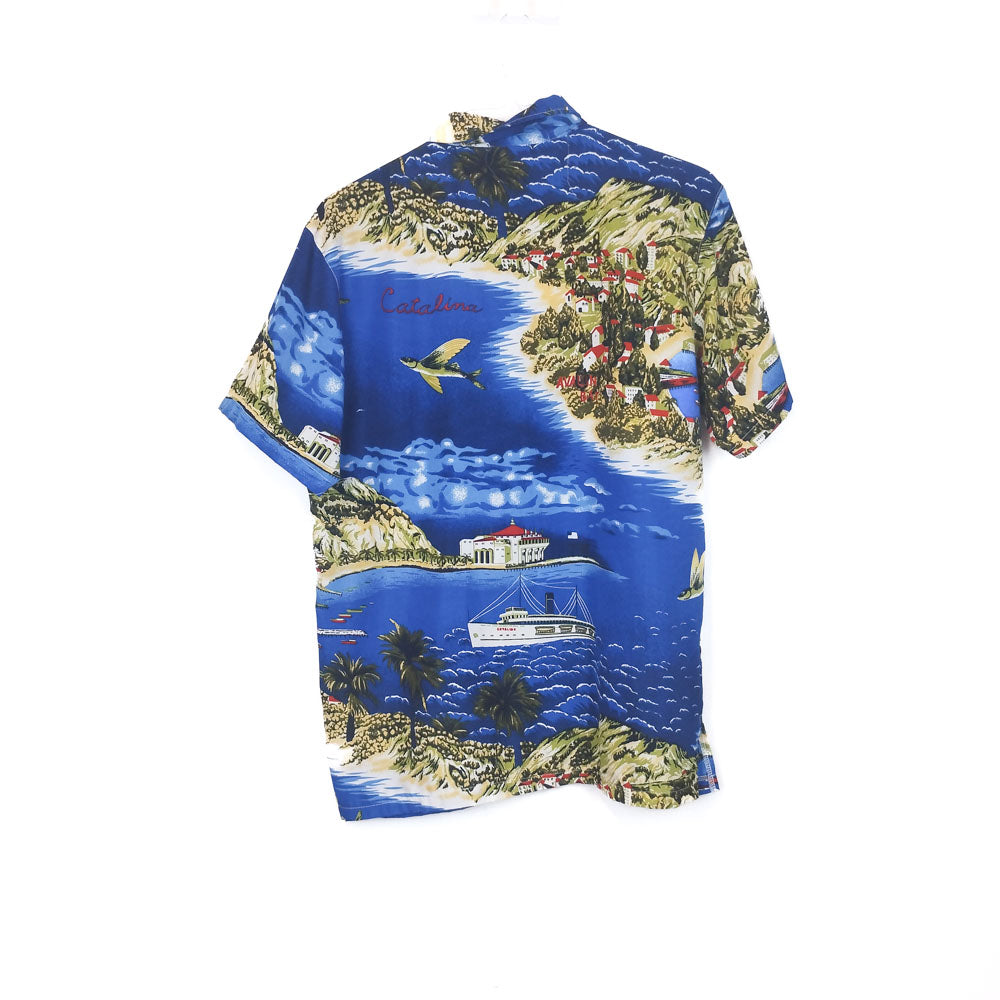 VIN-SHI-35255 Vintage πουκάμισο crazy pattern L