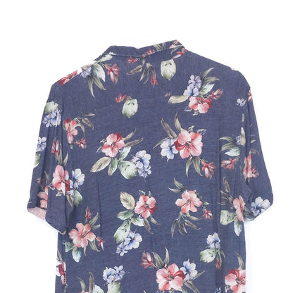 VIN-SHI-35256 Vintage πουκάμισο βισκόζη hawaiian style L