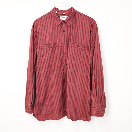 VIN-SHI-27111 Vintage πουκάμισο κόκκινο XL