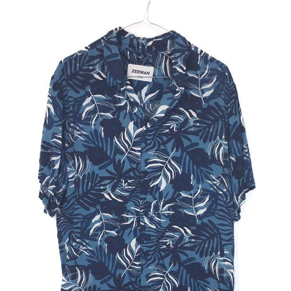 VIN-SHI-35241 Vintage πουκάμισο βισκόζη hawaiian style M