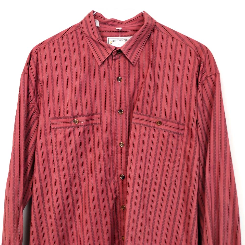 VIN-SHI-27111 Vintage πουκάμισο κόκκινο XL