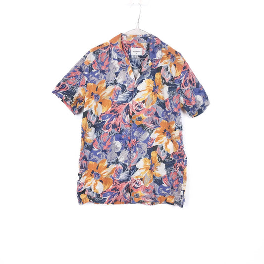 VIN-SHI-35258 Vintage πουκάμισο βαμβακερό crazy pattern M
