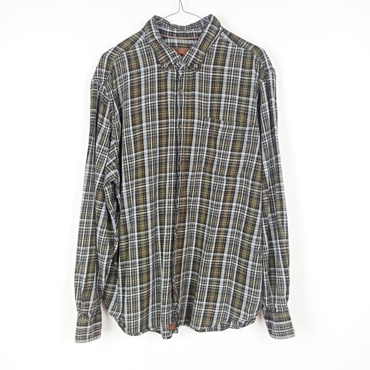 VIN-SHI-25318 Vintage πουκάμισο flannel καρό L