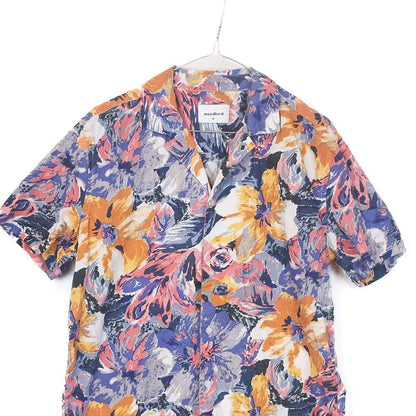 VIN-SHI-35258 Vintage πουκάμισο βαμβακερό crazy pattern M