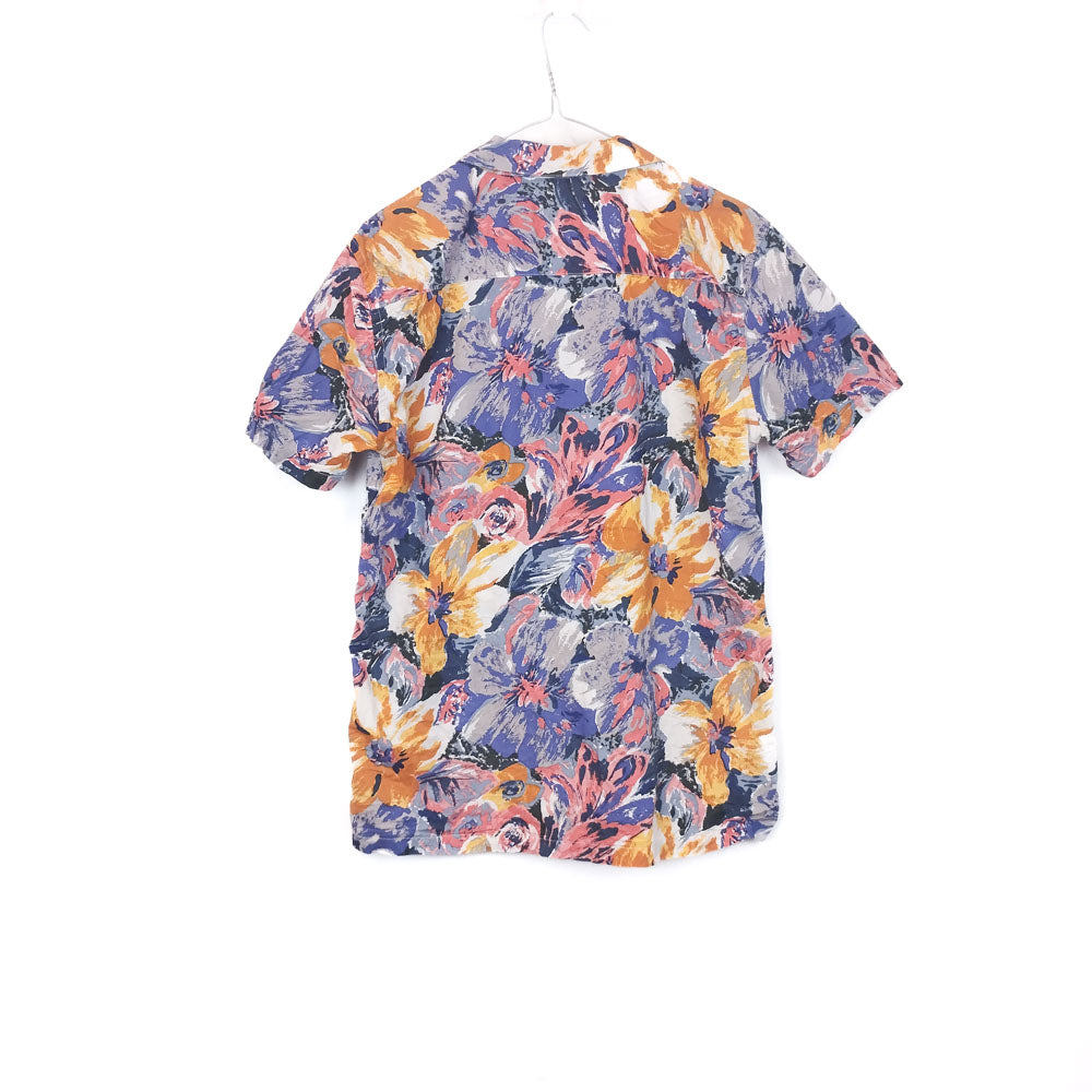 VIN-SHI-35258 Vintage πουκάμισο βαμβακερό crazy pattern M
