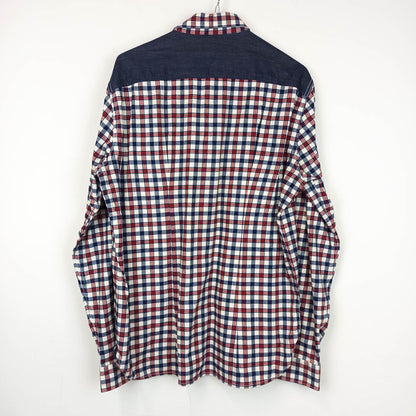 VIN-SHI-24859 Vintage πουκάμισο flannel καρό Benetton S
