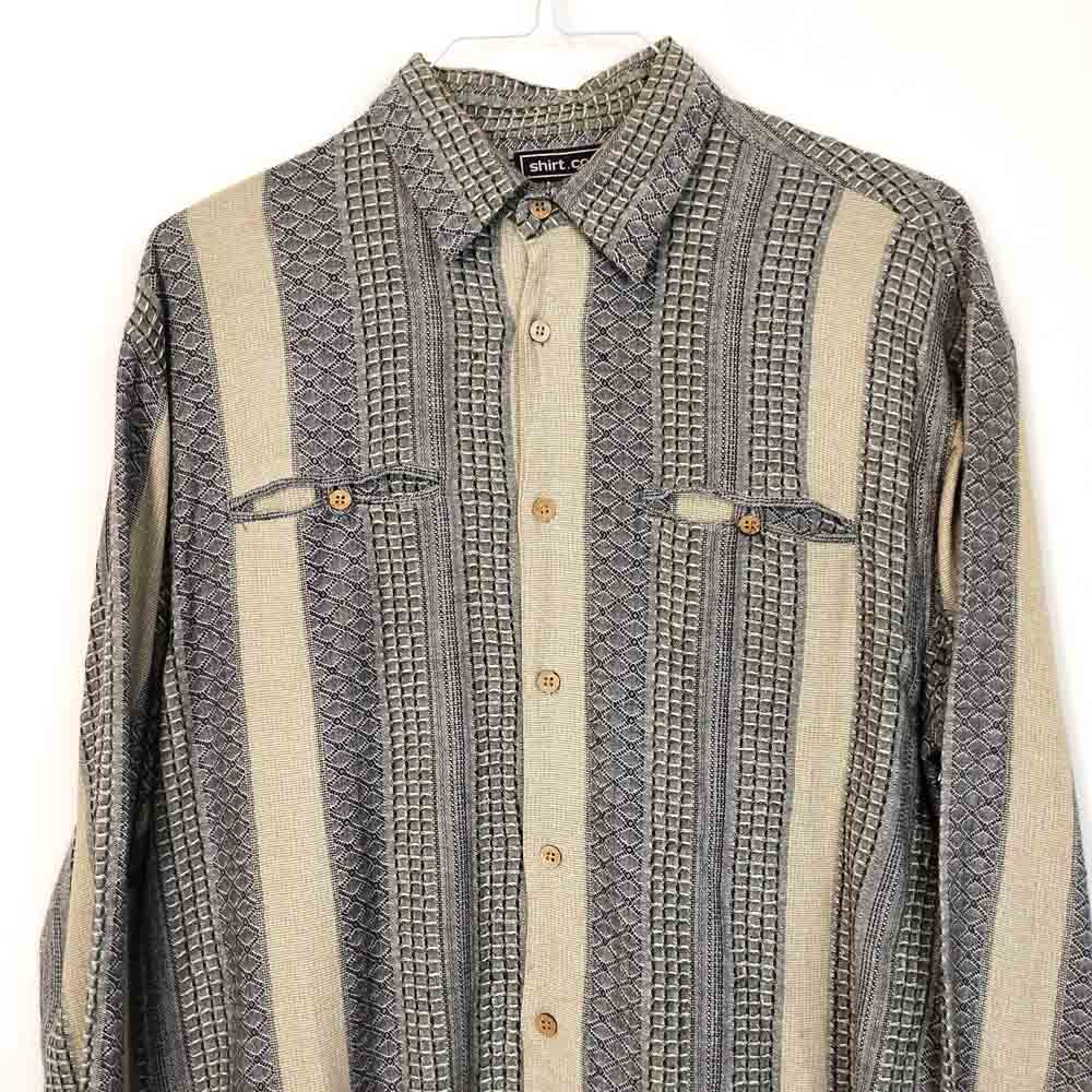 VIN-SHI-27109 Vintage πουκάμισο ριγέ L