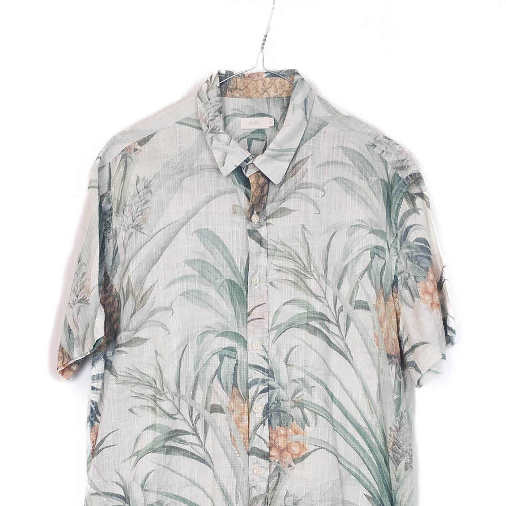 VIN-SHI-35260 Vintage πουκάμισο βαμβακερό crazy pattern M