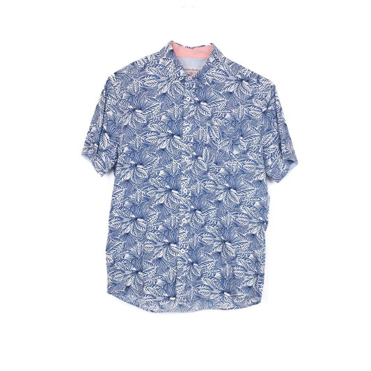 VIN-SHI-35261 Vintage πουκάμισο βαμβακερό crazy pattern M