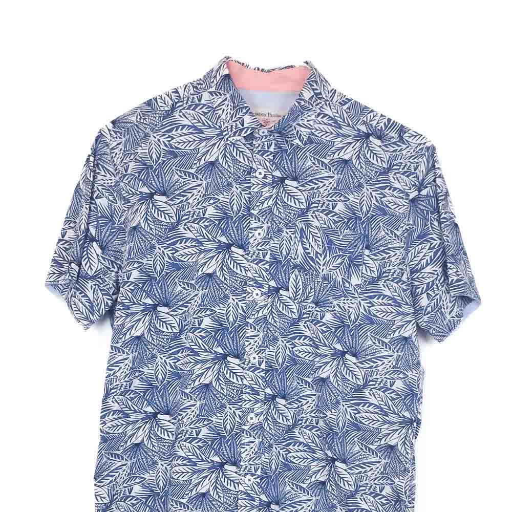 VIN-SHI-35261 Vintage πουκάμισο βαμβακερό crazy pattern M