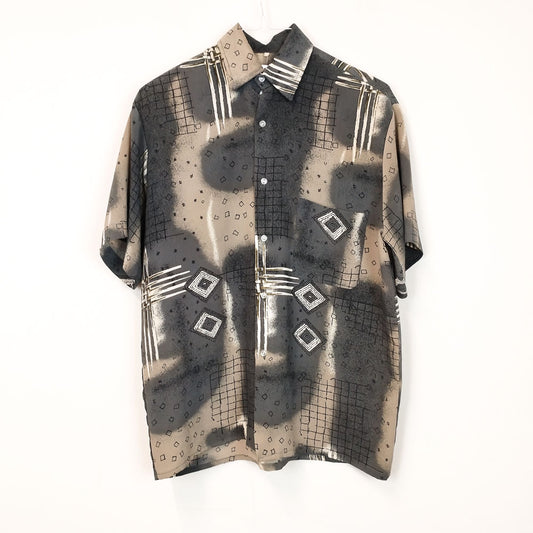 VIN-SHI-27105 Vintage πουκάμισο crazy pattern M