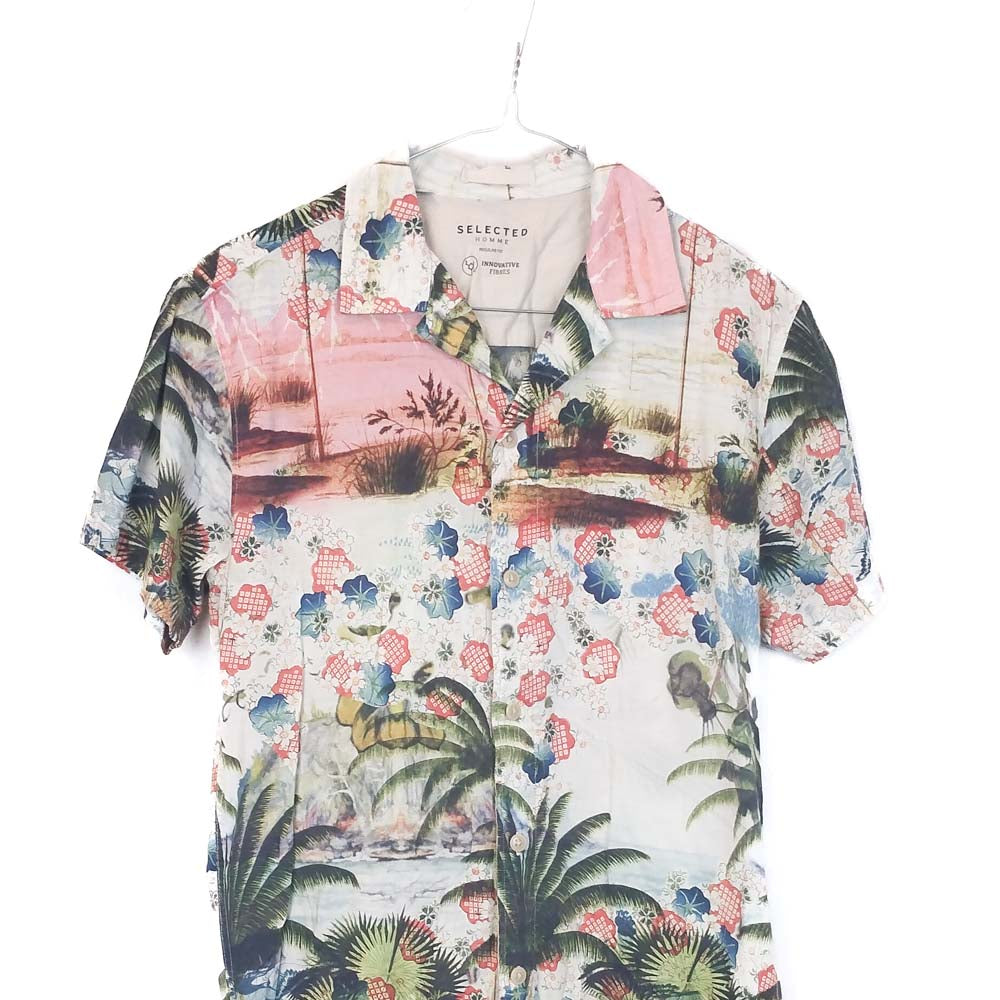 VIN-SHI-35262 Vintage πουκάμισο crazy pattern S
