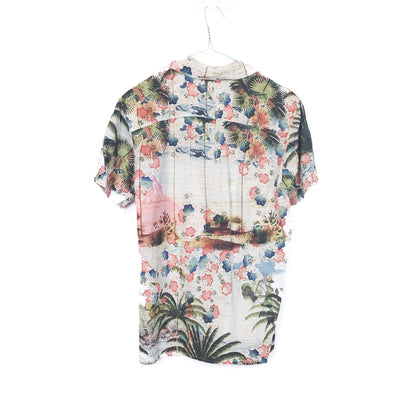 VIN-SHI-35262 Vintage πουκάμισο crazy pattern S