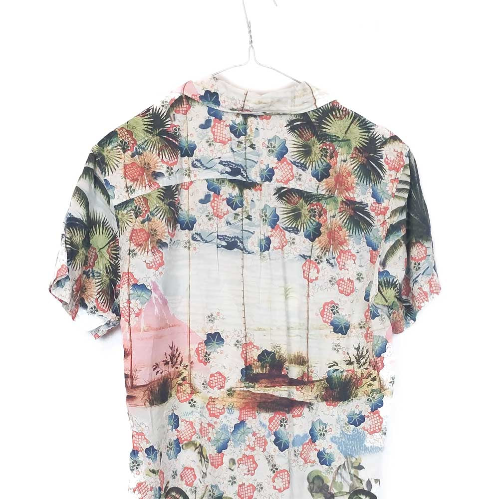 VIN-SHI-35262 Vintage πουκάμισο crazy pattern S