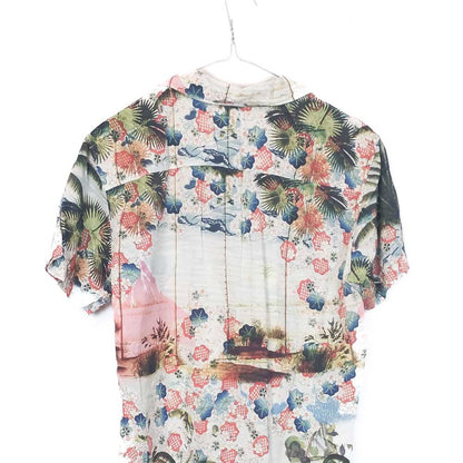 VIN-SHI-35262 Vintage πουκάμισο crazy pattern S