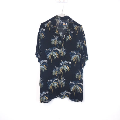VIN-SHI-35265 Vintage πουκάμισο βισκόζη hawaiian style L